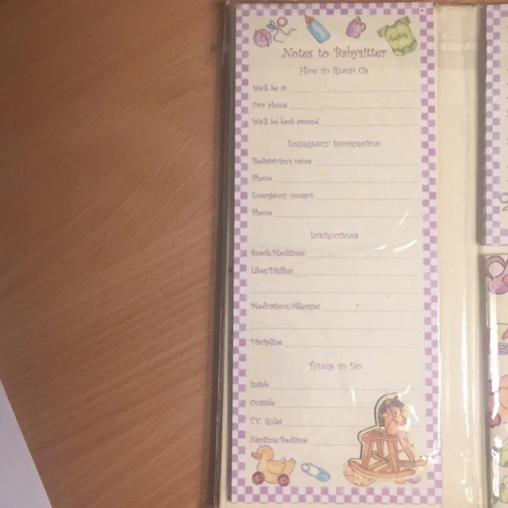 Babysitter’s Portfolio and Address Book New